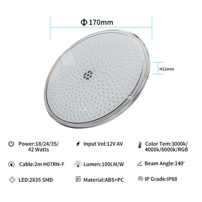 एस्ट्रल के लिए RF-003B-252 LED PAR56 RGB स्लिम पूल लाइट्स IP68